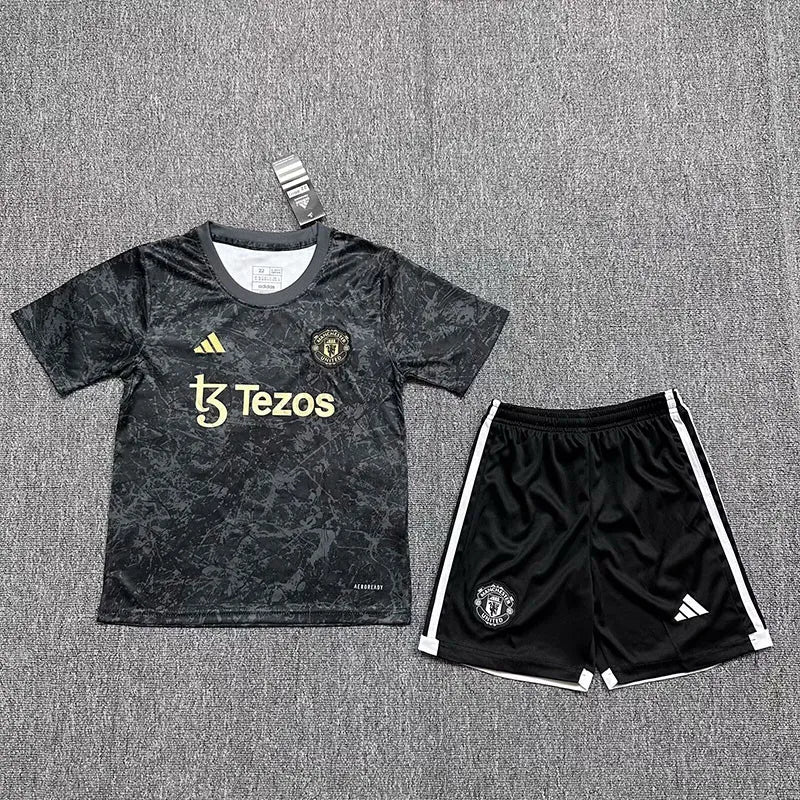 Maillot de football 2023-24 Man Utd Noir Gris Entraînement